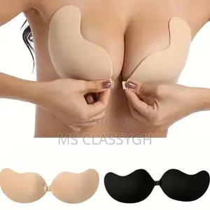Strapless Adhesive Bra, Sexy Cleavage-Enhancing Backless Bras - Black
