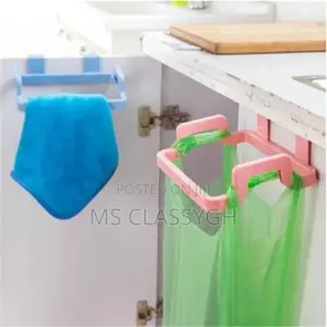 Trash Rack Storage Garbage Bag Holder Cupboard Door Back Bag