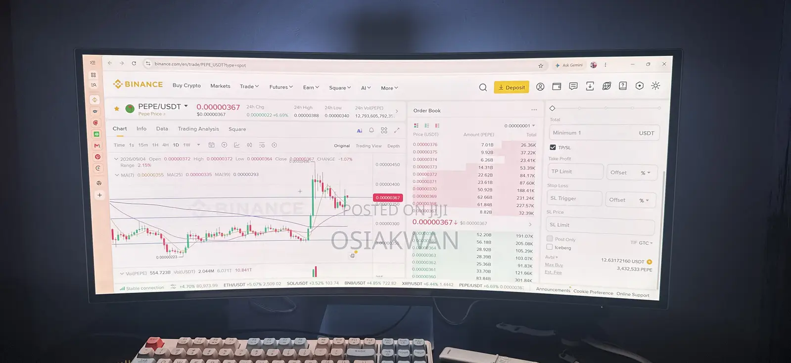 Samsung Odyssey 34” Oled Monitor