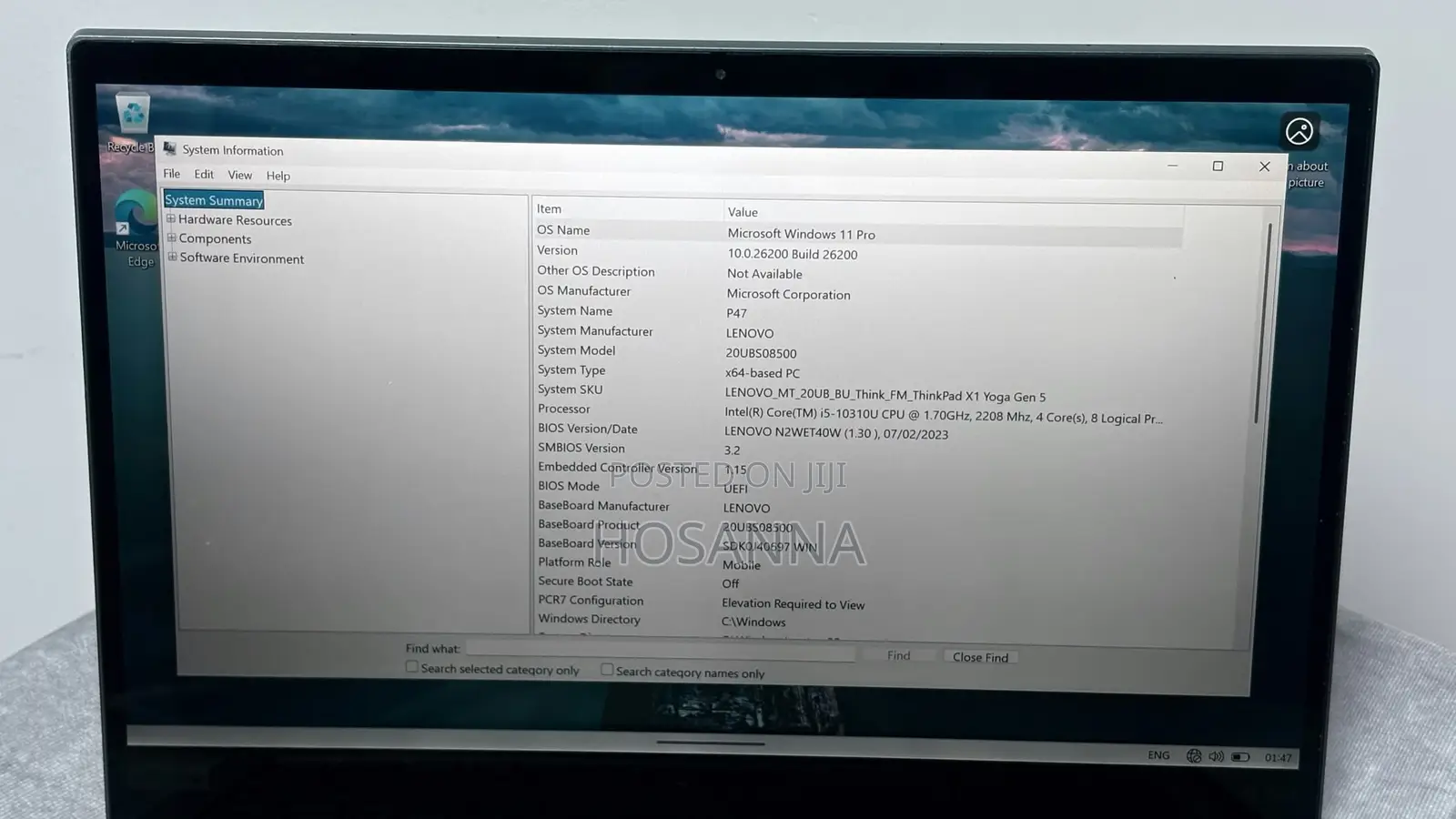 Laptop Lenovo ThinkPad X1 Yoga 16GB Intel Core i5 SSD 256GB