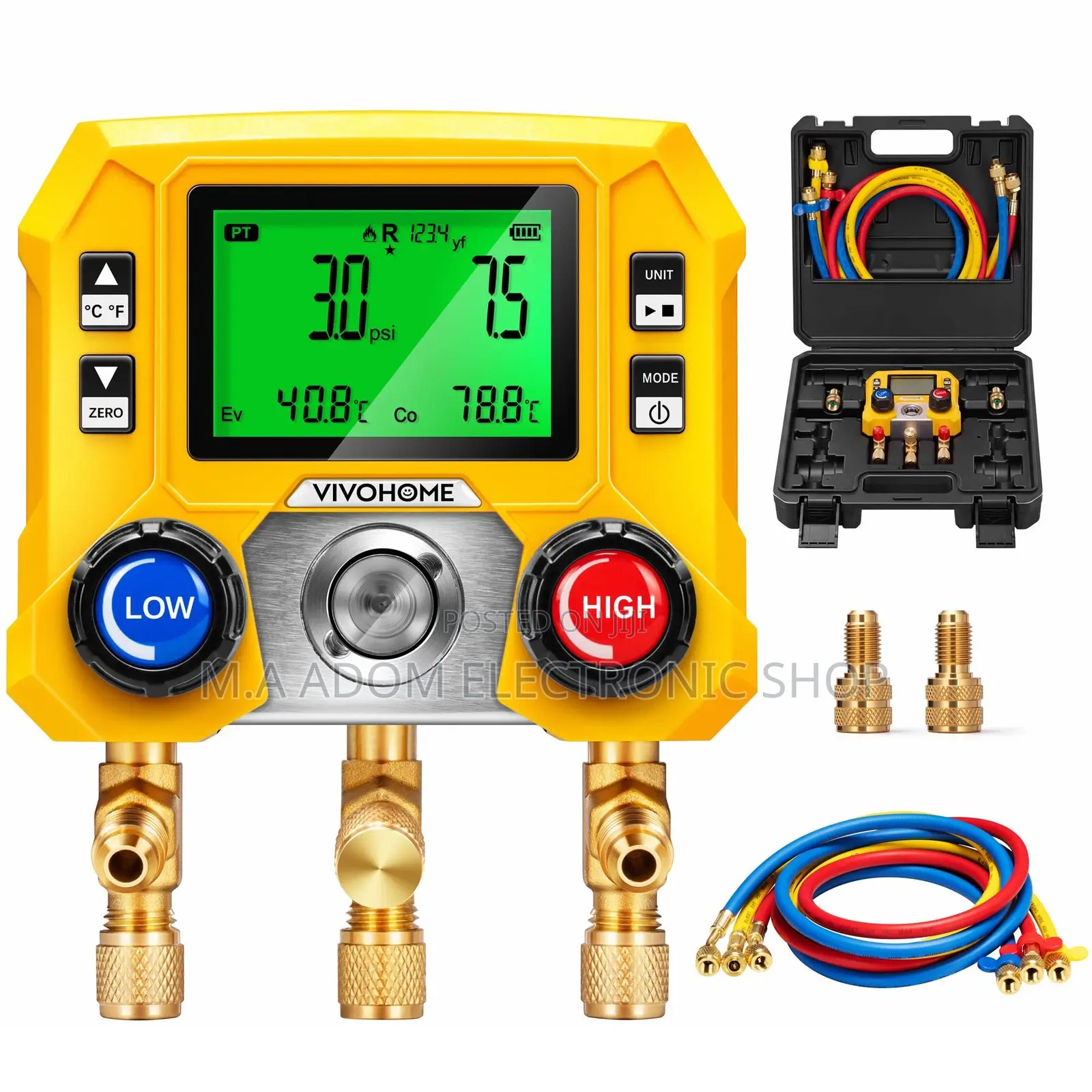 Electronic Digital Manifold Guage Set