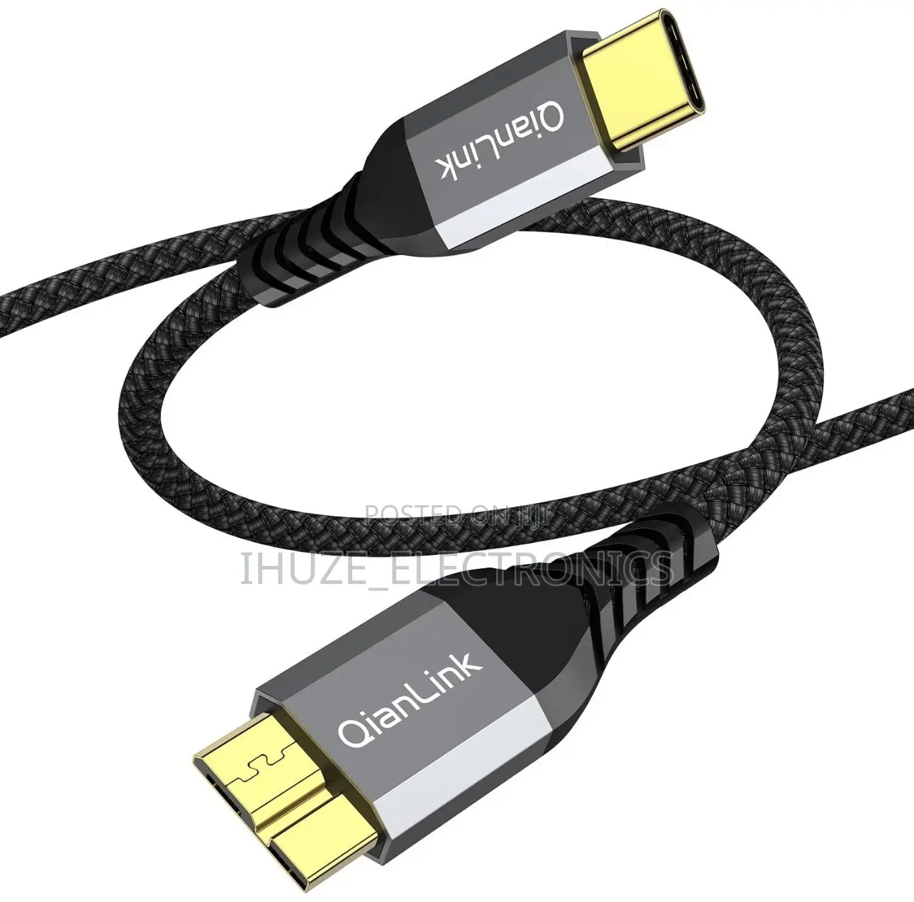 10Gbps Micro-B to USB-C External Hard Drive Cable (1.6FT Long)
