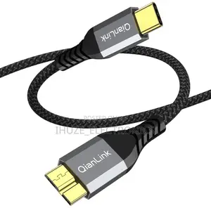 10Gbps Micro-B to USB-C External Hard Drive Cable (1.6FT Long)