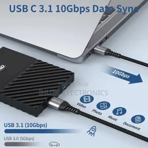 10Gbps Micro-B to USB-C External Hard Drive Cable (1.6FT Long)