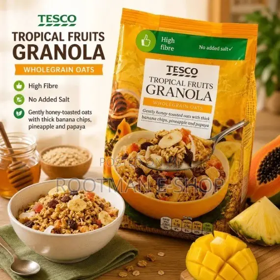 Tesco Tropical Fruits Granola – 1Kg