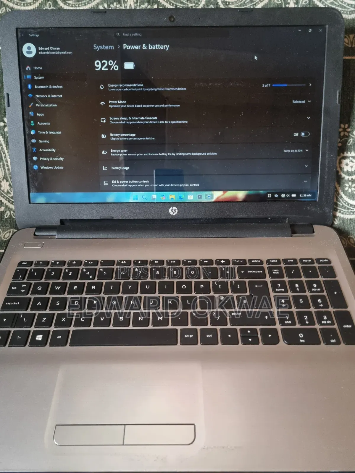 Laptop HP Stream Notebook 8GB AMD Ryzen HDD+SSD 2T