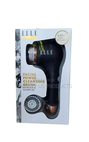 ELLE Premier Facial Power Cleansing Brush With 2 Heads