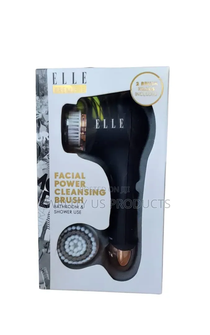 ELLE Premier Facial Power Cleansing Brush With 2 Heads