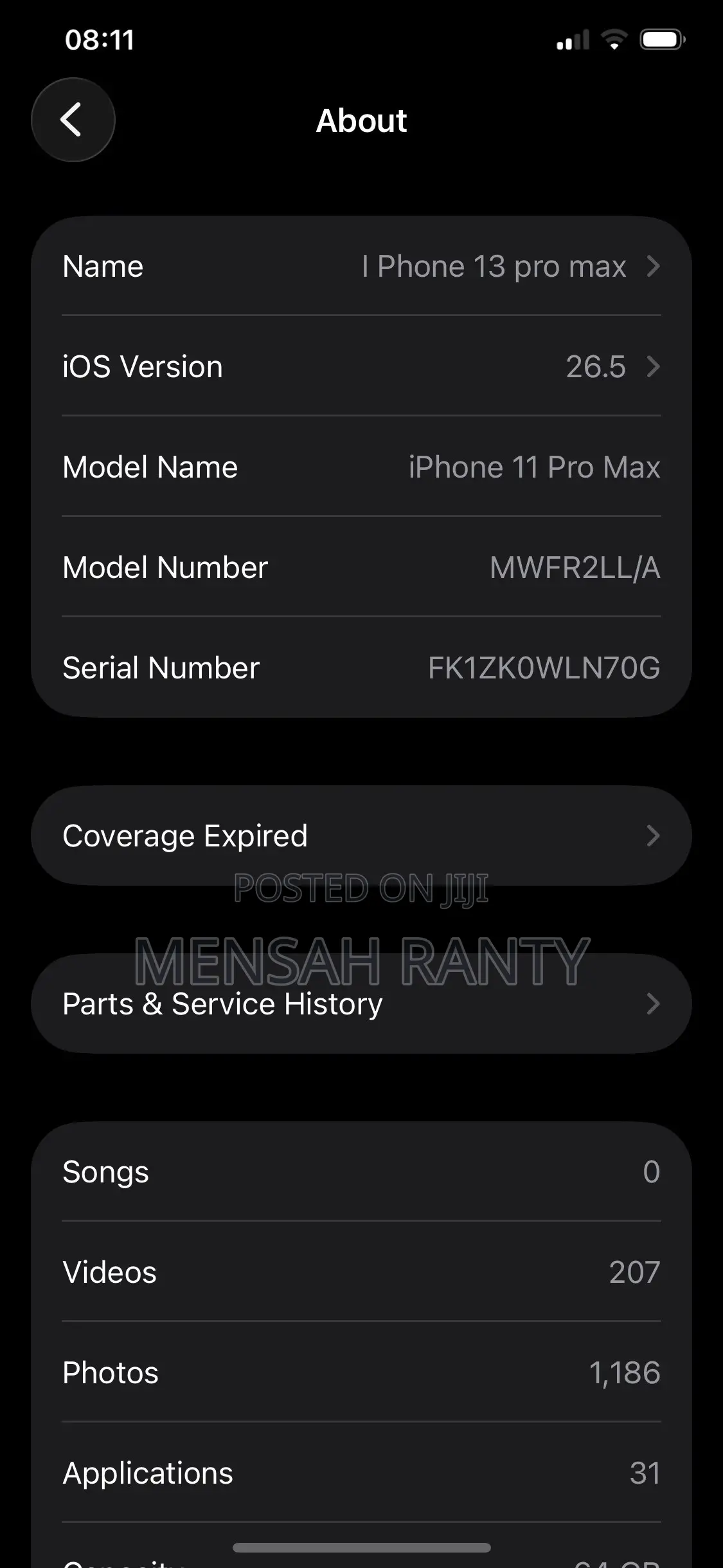 Apple iPhone 11 Pro Max 64 GB Graphite