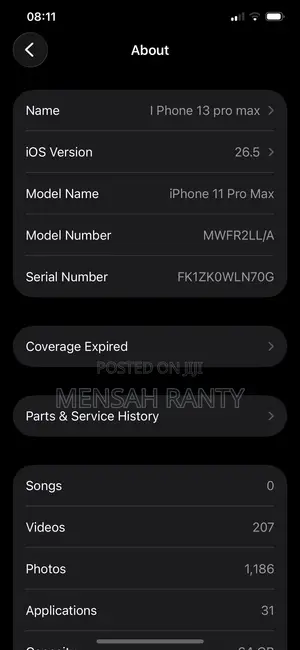 Apple iPhone 11 Pro Max 64 GB Graphite