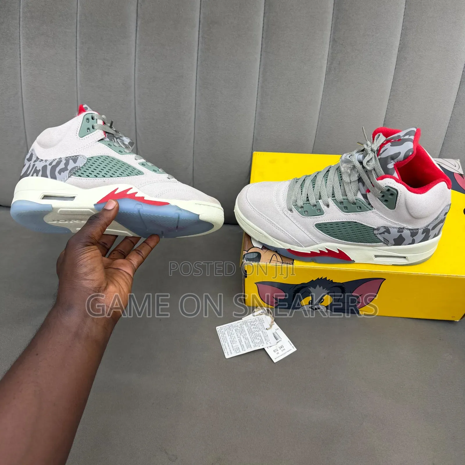 Air Jordan 5 Retro Camo / Grey Red
