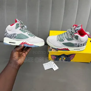 Air Jordan 5 Retro Camo / Grey Red