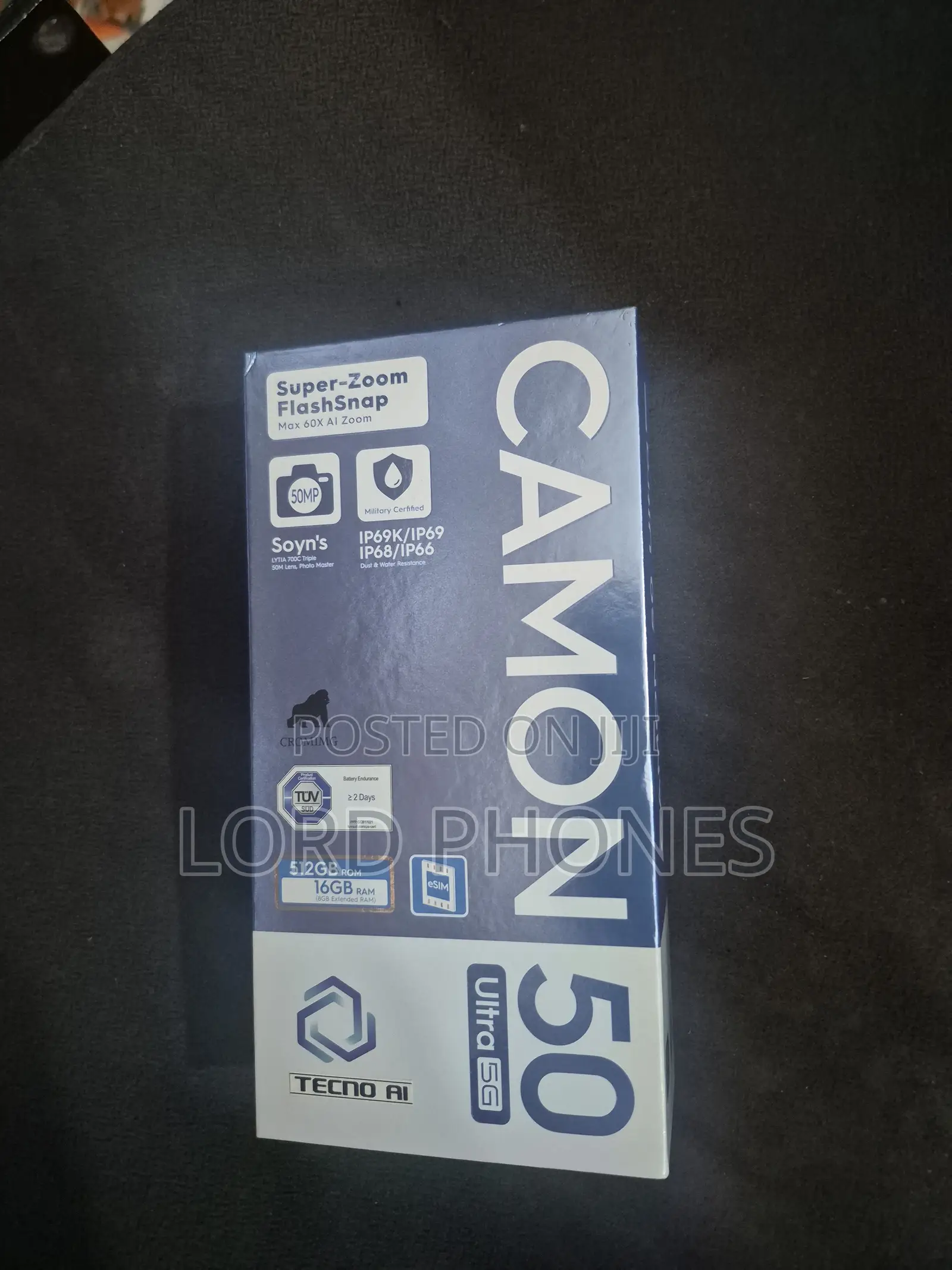 New Tecno Camon 50 Ultra 512 GB Black