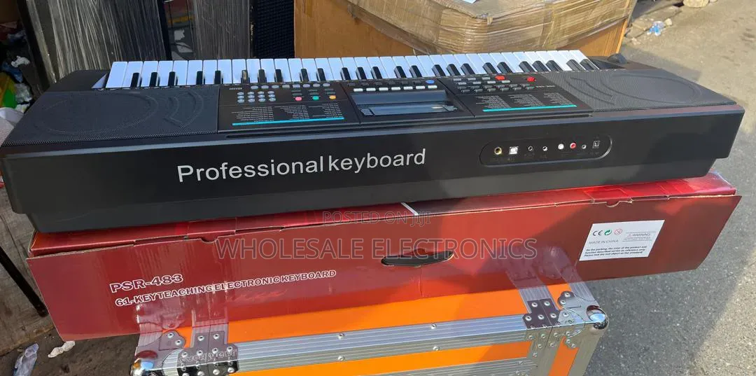 PSR-483 61-Key Teaching Electronic Keyboard With Touch Response