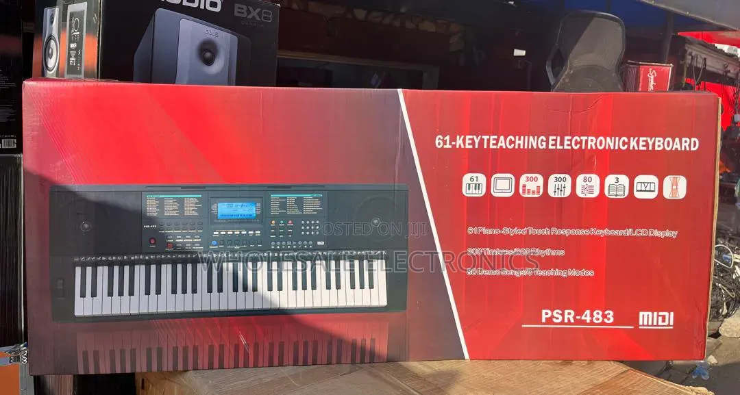 PSR-483 61-Key Teaching Electronic Keyboard With Touch Response