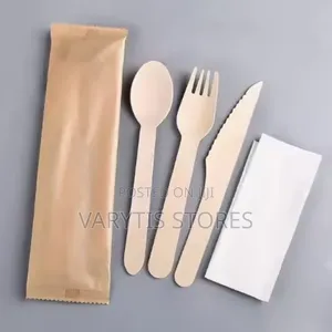Disposable Wooden Cutlery Set/100 Sets