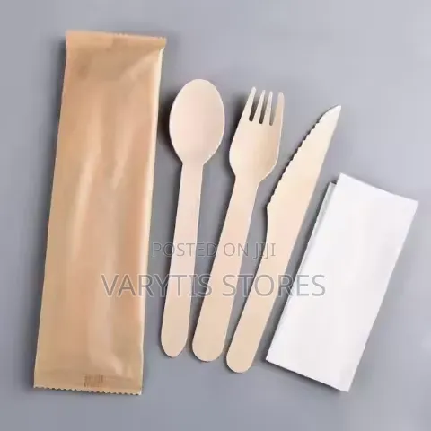 Disposable Wooden Cutlery Set/100 Sets