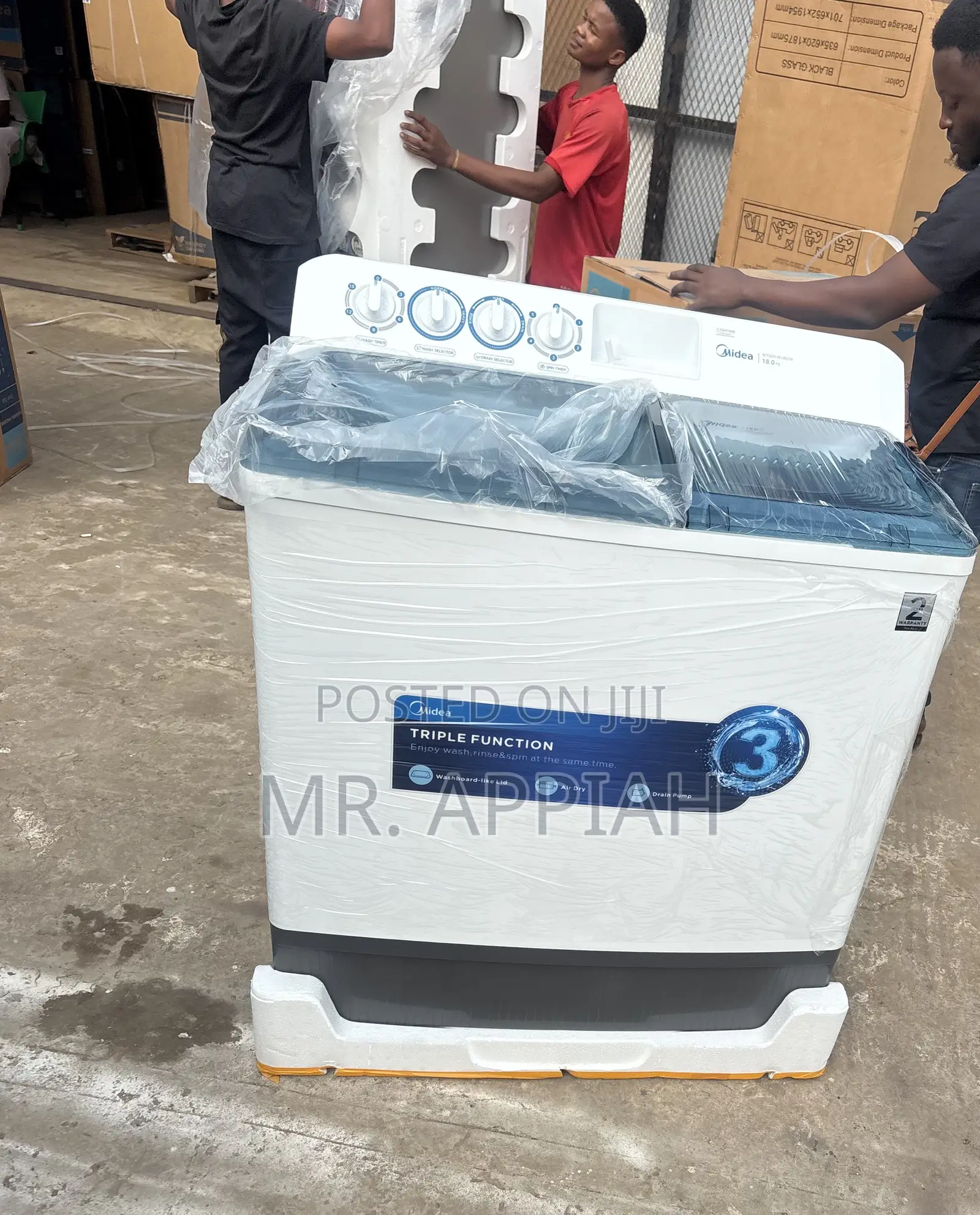 Shop Sleek Midea 18lg Twin Tub Electric Washing Machine(Spin Dry)