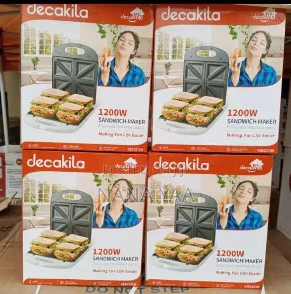 Decakila Durable 4 Slice Sandwich Maker