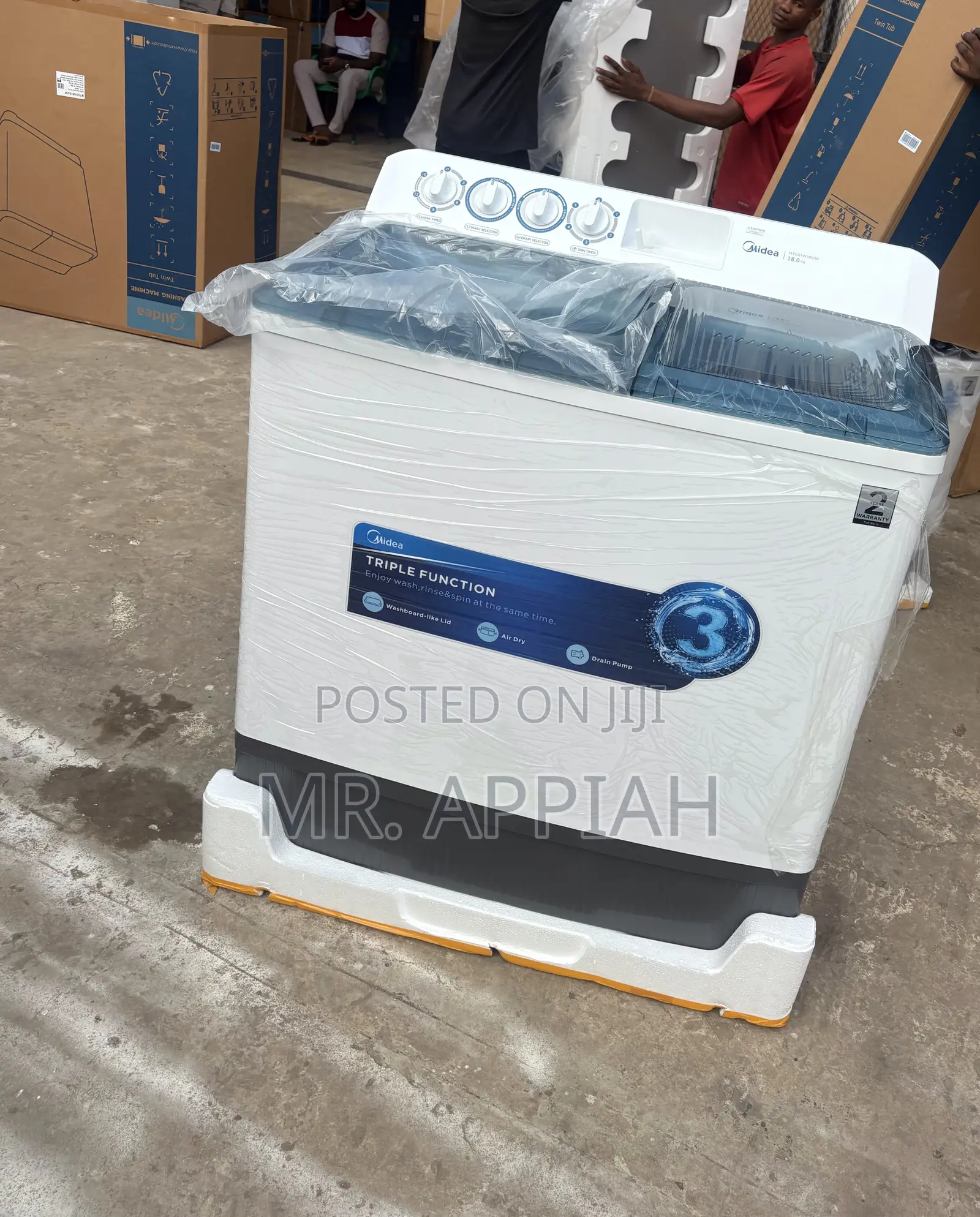 Shop Unique Midea 18kg Twin Tub Washing Machine(Spin Dry)Semi-Auto