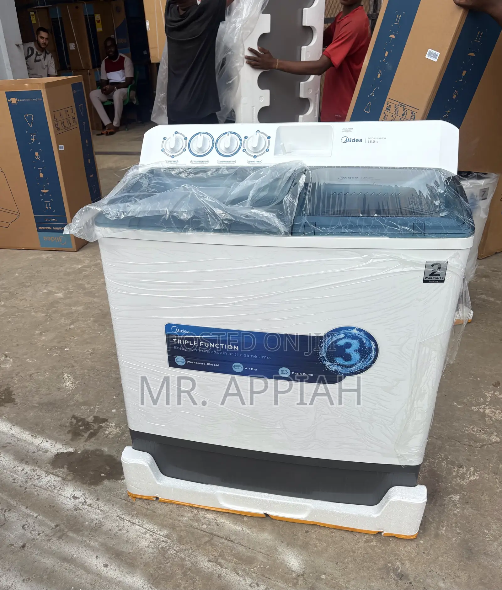 High Efficiency Midea 18kg Washing Machine(Spin Dry)