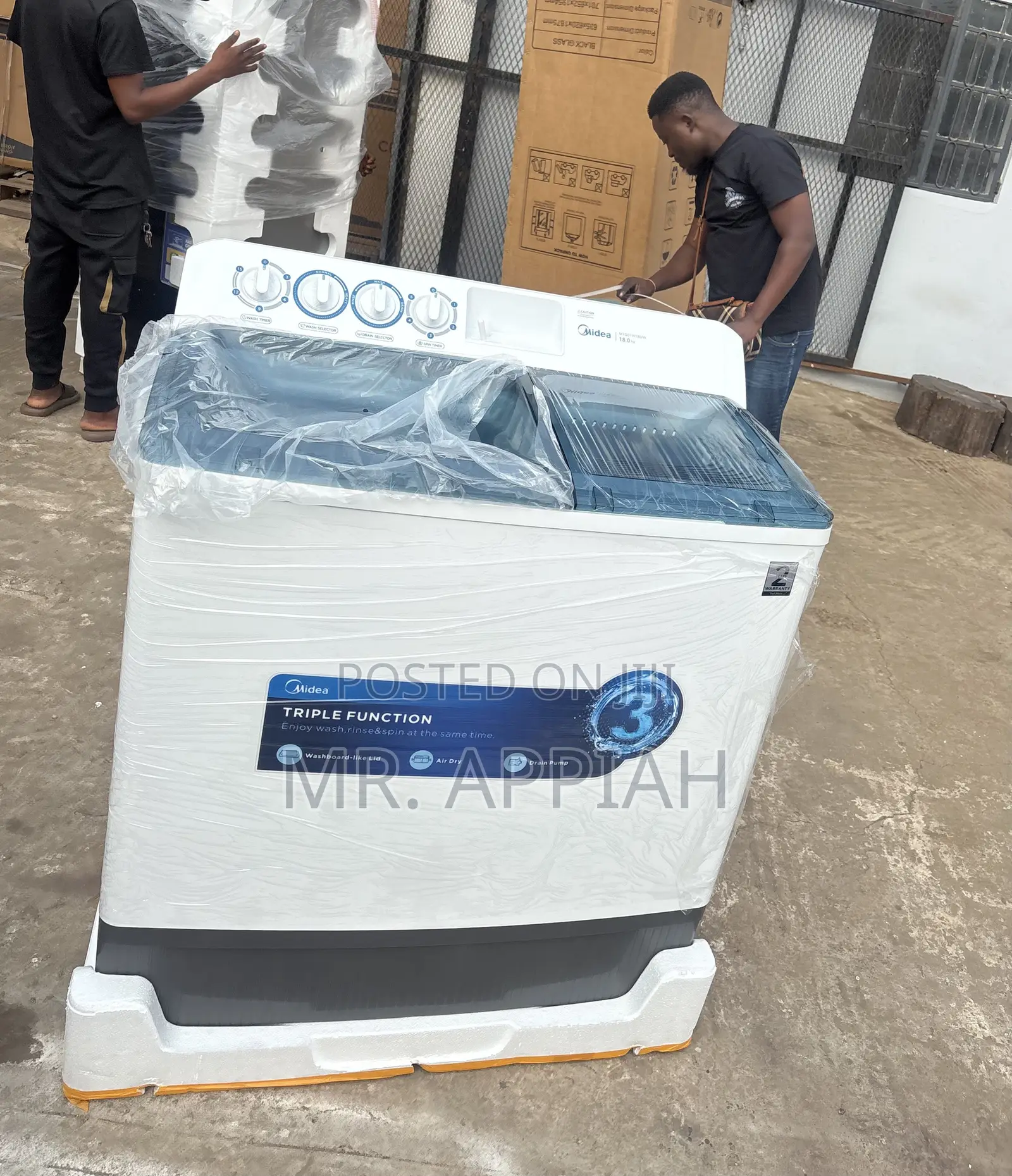 Extremely Classic Midea 18kg Washing Machine(Spin Dry) White