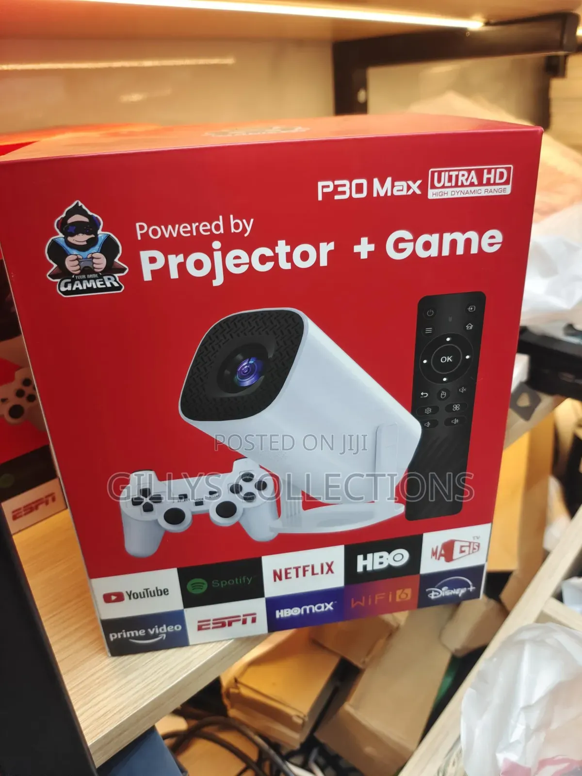 P30 Max Android 4K Projector + Video Game Console Combo