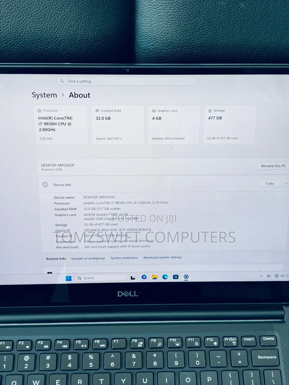 Laptop Dell Precision 5540 32GB Intel Core i7 SSD 512GB