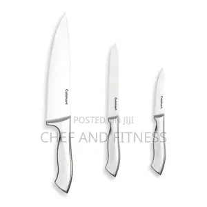 Cuisinart Classic Stainless Steel 3-Piece Knife Set With Blade Guards