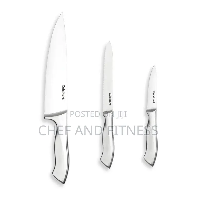 Cuisinart Classic Stainless Steel 3-Piece Knife Set With Blade Guards