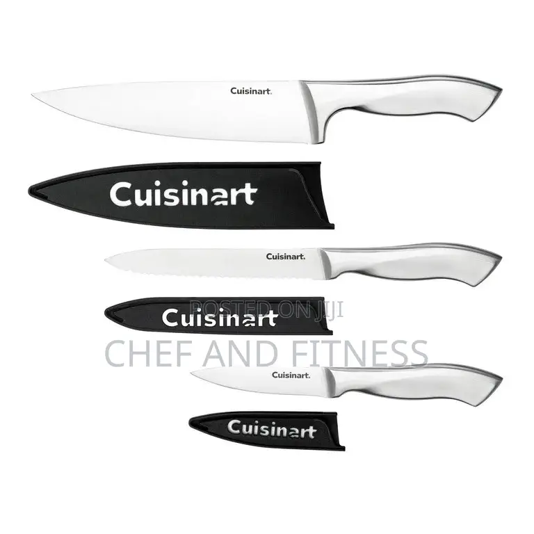 Cuisinart Classic Stainless Steel 3-Piece Knife Set With Blade Guards