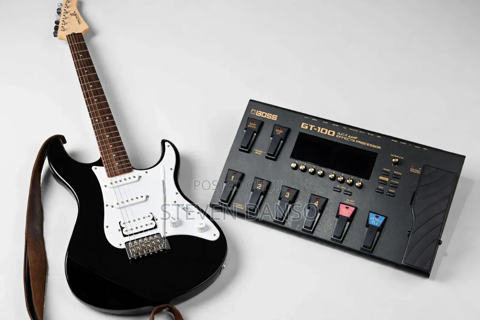 Electric Lead Guitar and Effect Pedal
