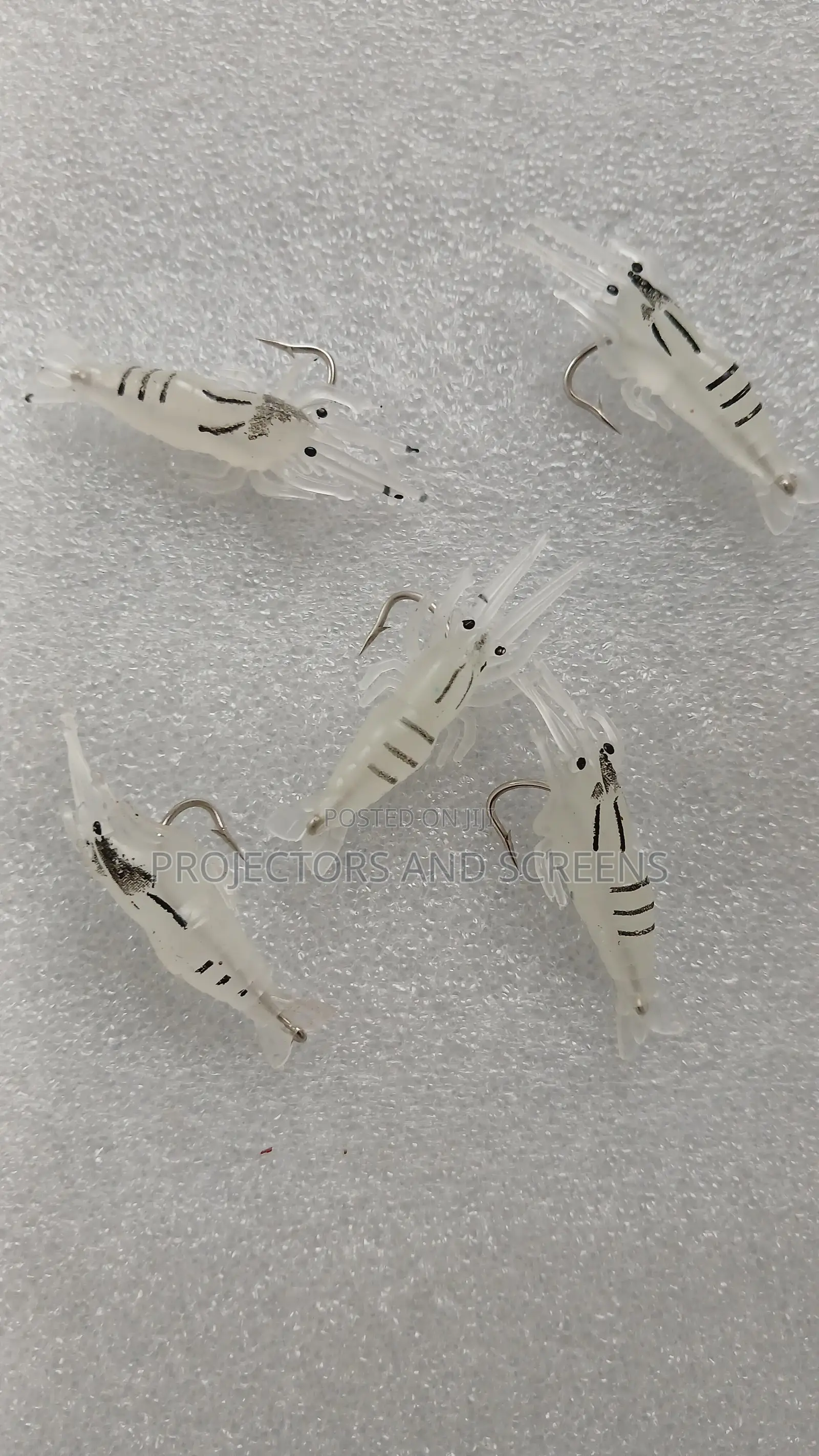 5 Shrimps 1 Fish With Hooks Baits for Fishing