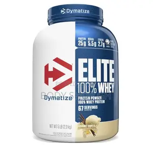 Elite 100% Whey Protein, Vanilla, 25g of Protein, 5.5g BCAAs, 67 Servs