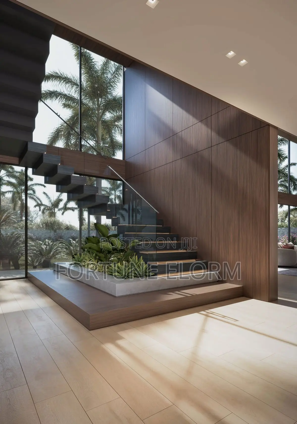 Wood Floating Stairs
