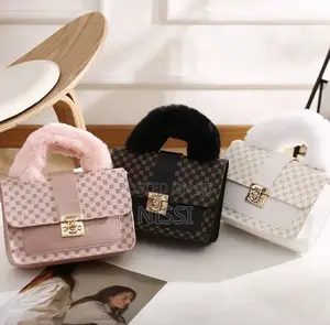 Fluffy Handle Mini Bag