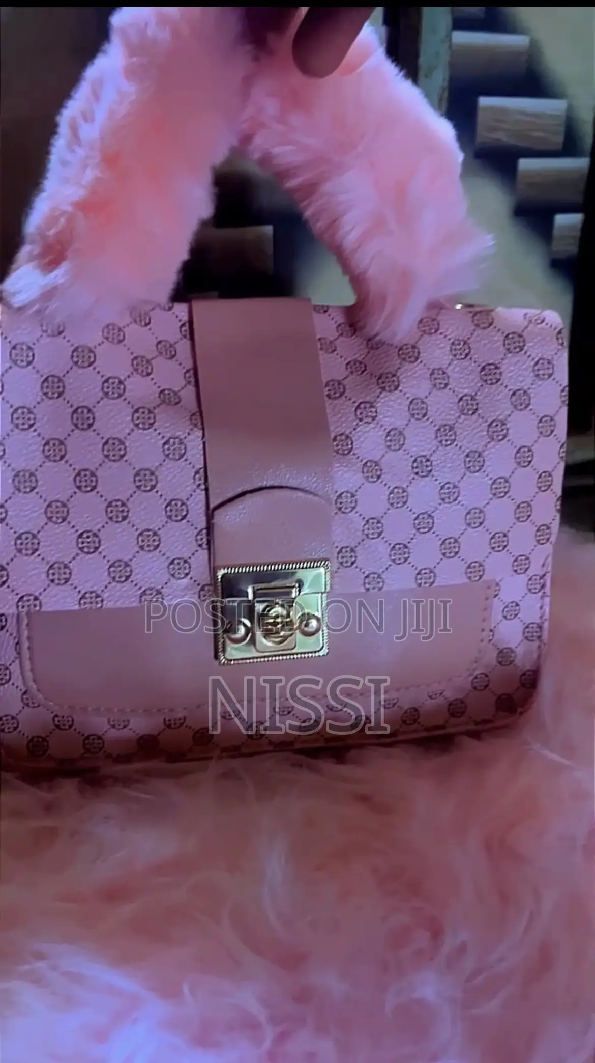 Fluffy Handle Mini Bag