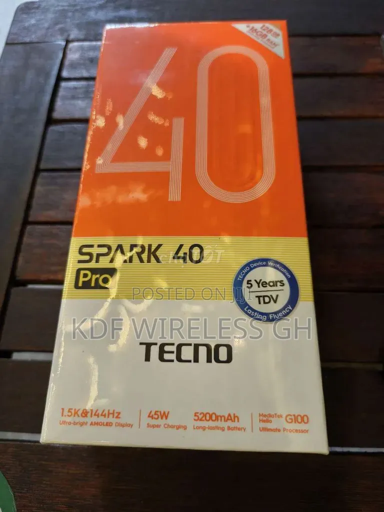 New Tecno Spark 40 Pro 256 GB Black