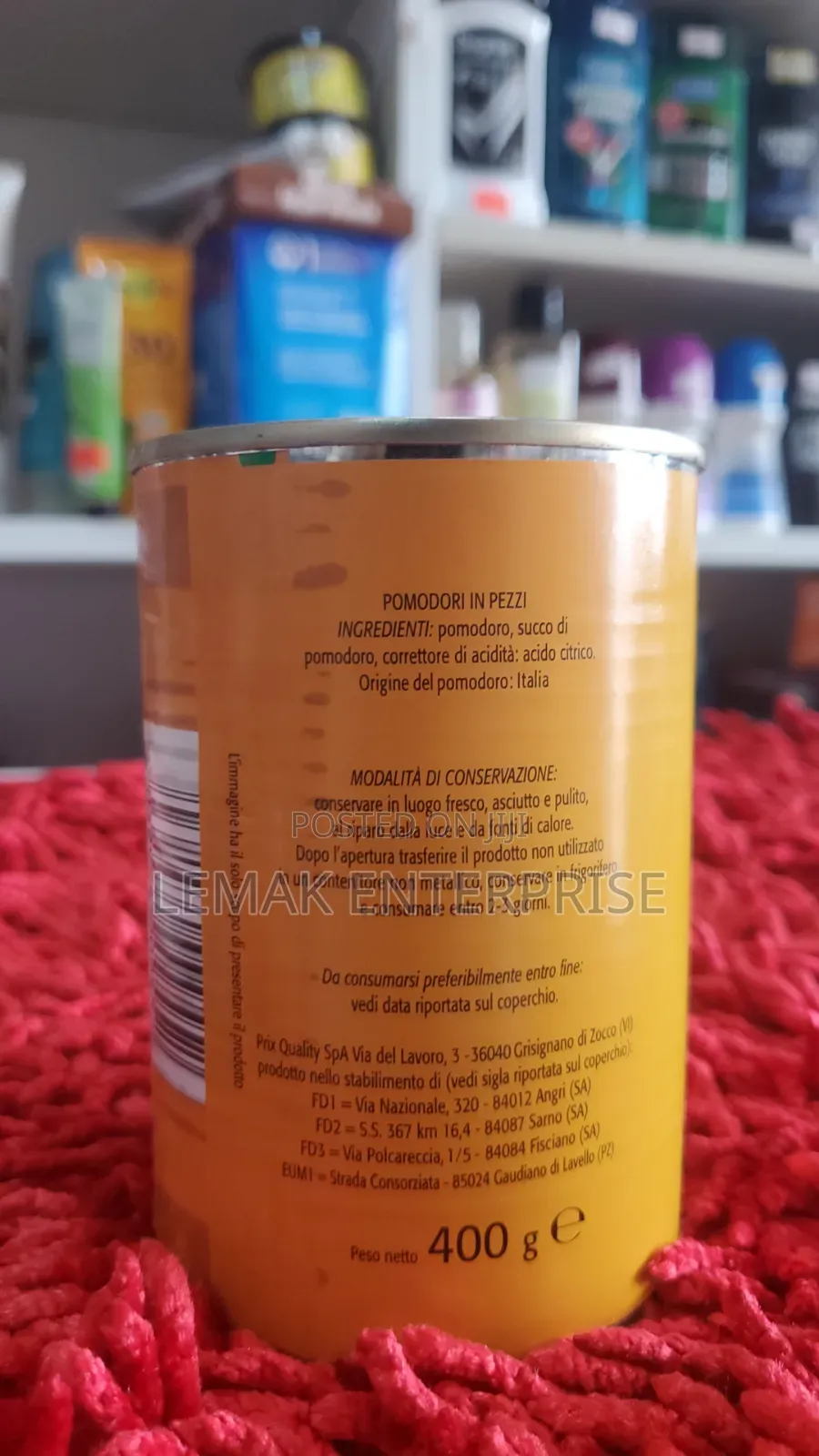 Amor Di Sole Polpa Di Pomodono 100% Pomodono Italiana