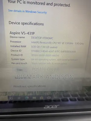 Laptop Acer Aspire V5-431 8GB Intel Celeron HDD 500GB