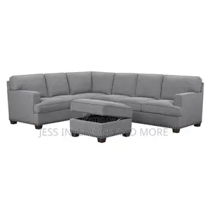 Sofa(Fabric Sectional With Storage Ottoman)