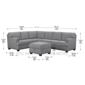 Sofa(Fabric Sectional With Storage Ottoman)