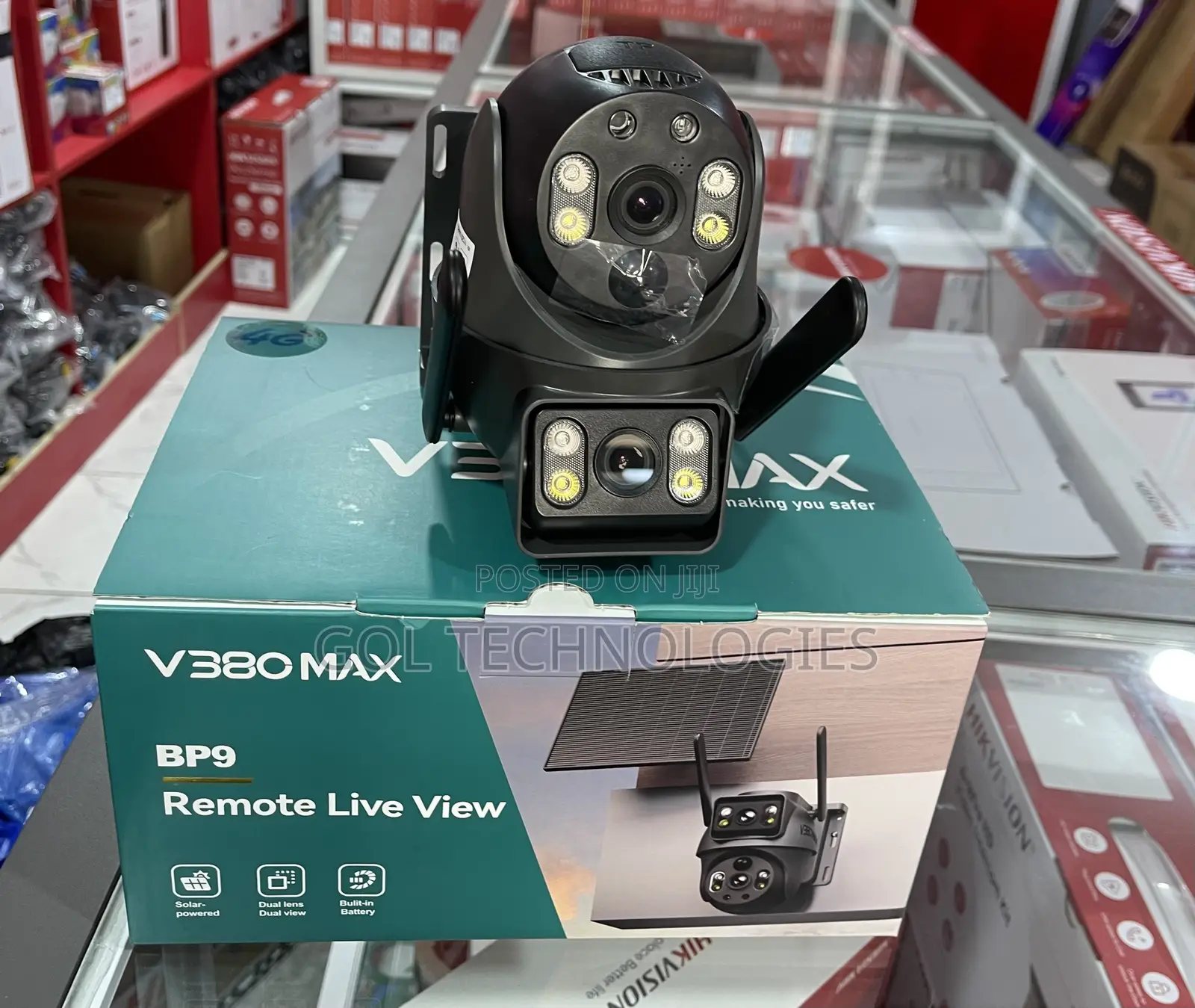 Solar 4g Sim Camera V380 Max Remote Live Biew Bp9 Dual Lens Battery