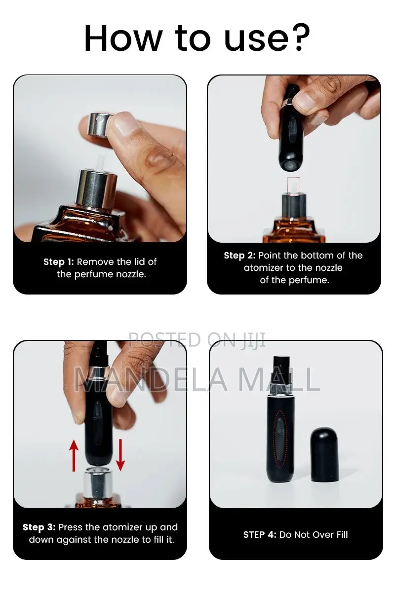 Portable Refillable Perfume Atomizer Spray Bottle