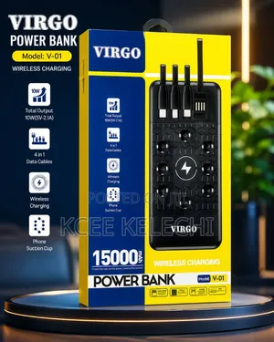 Virgo Power Bank Wireless 15,000 Capacity