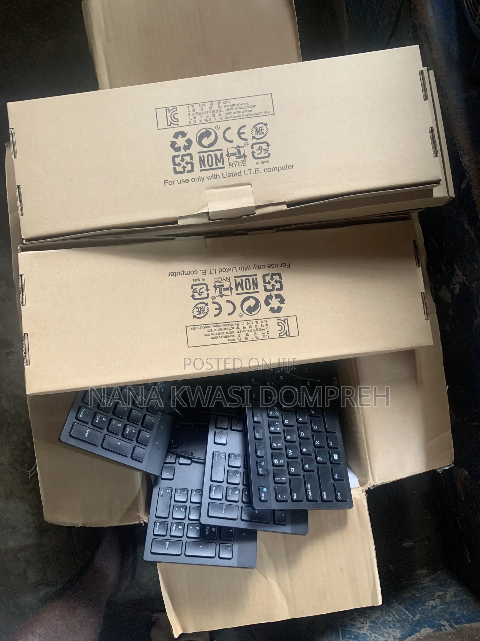 Uk More in Stock New Dell Slim Wired Keyboard Kb216-Bk-Us Black