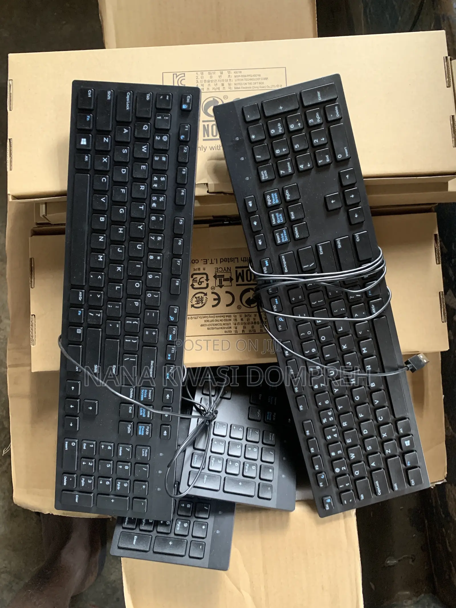Uk More in Stock New Dell Slim Wired Keyboard Kb216-Bk-Us Black
