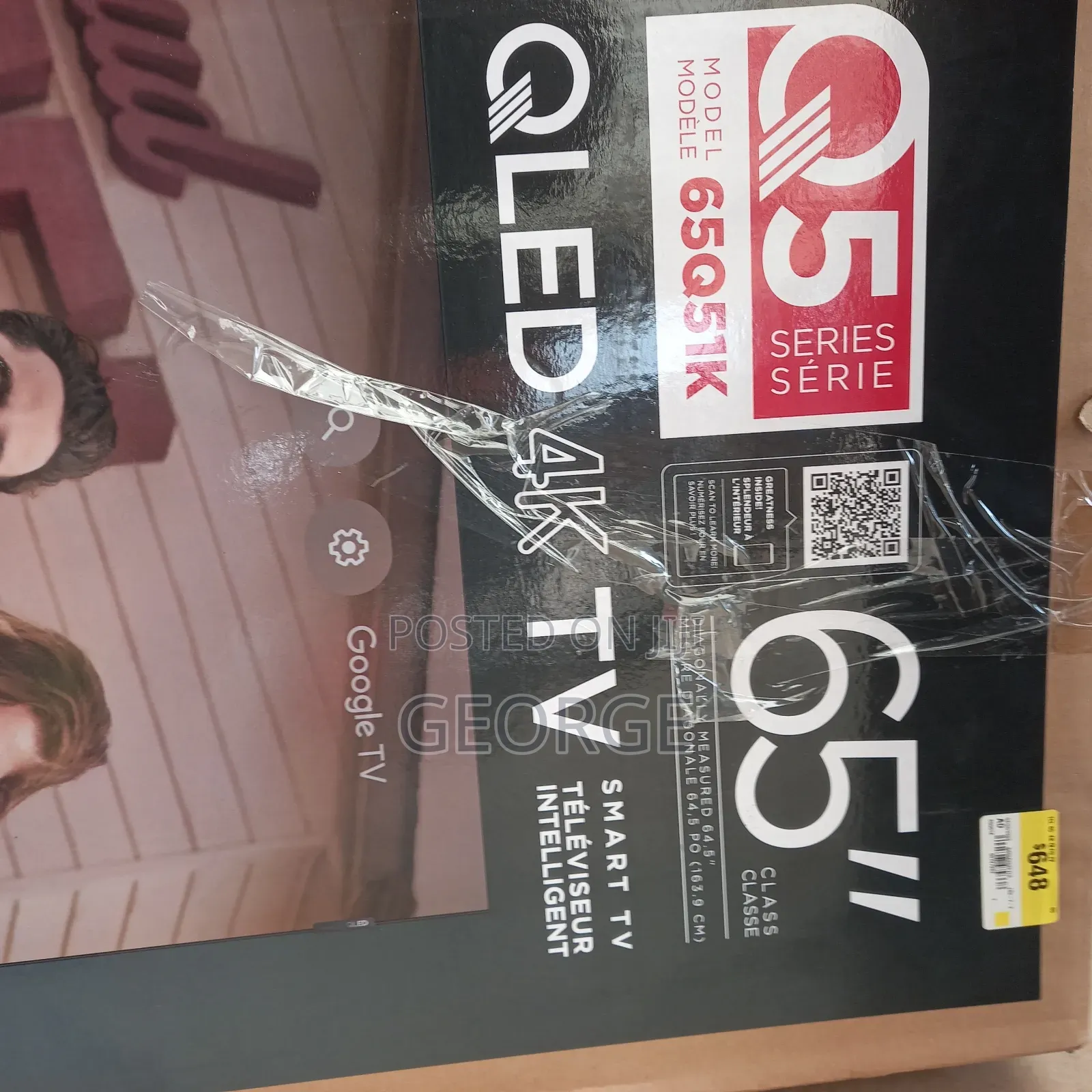 TCL Qled 4k TV 65 In