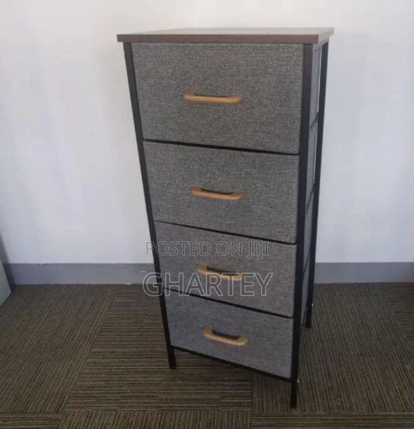 4-Drawer Fabric Storage Cabinet | Modern Slim Dresser Organizer