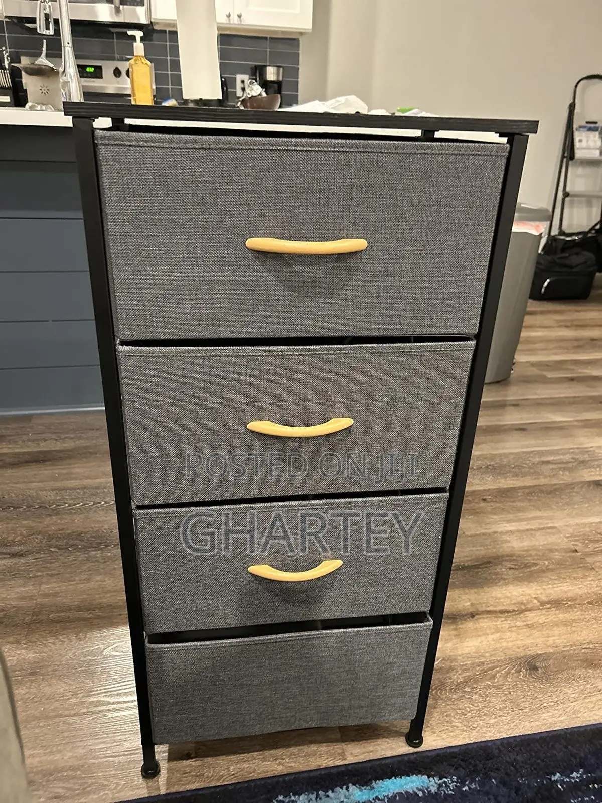 4-Drawer Fabric Storage Cabinet | Modern Slim Dresser Organizer